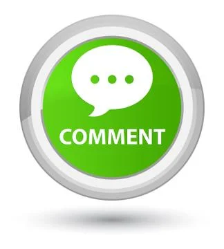 Comment (conversation icon) prime soft green round button Stock Illustration
