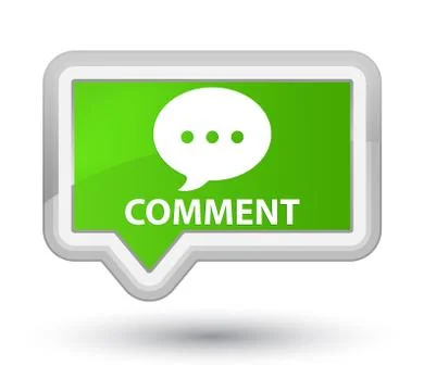 Comment (conversation icon) prime soft green banner button Stock Illustration