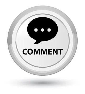 Comment (conversation icon) prime white round button Stock Illustration