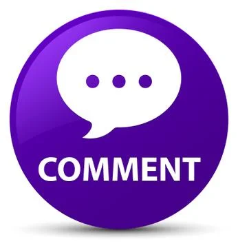 Comment (conversation icon) purple round button Stock Illustration