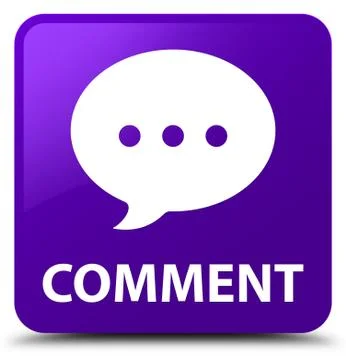 Comment (conversation icon) purple square button Stock Illustration