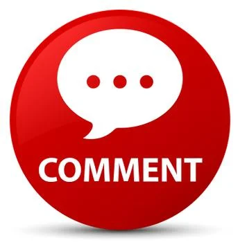 Comment (conversation icon) red round button Illustrazione stock