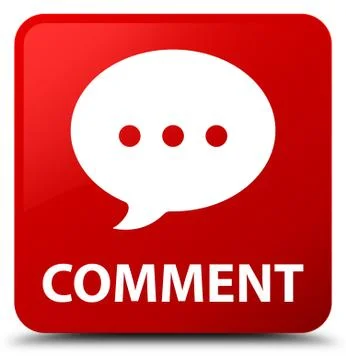 Comment (conversation icon) red square button Illustrazione stock