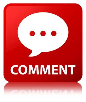 Comment (conversation icon) red square button Stock Illustration