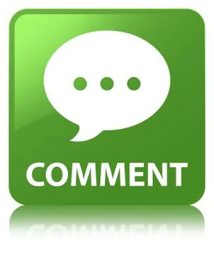 Comment (conversation icon) soft green square button Stock Illustration