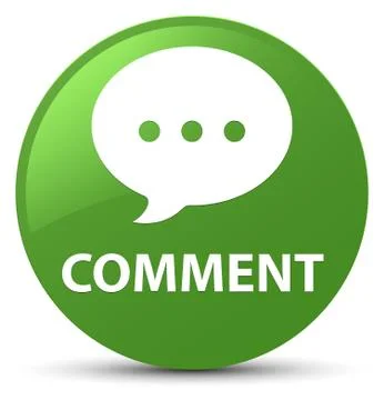 Comment (conversation icon) soft green round button Stock Illustration
