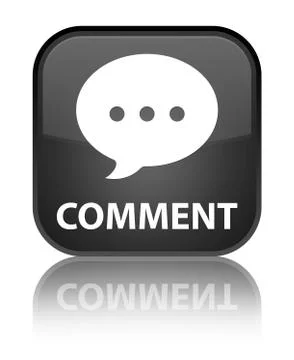 Comment (conversation icon) special black square button Stock Illustration