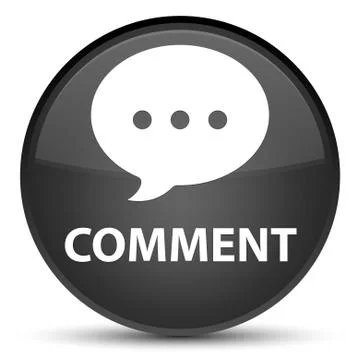 Comment (conversation icon) special black round button Illustrazione stock