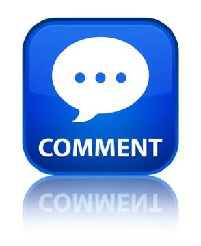 Comment (conversation icon) special blue square button Stock Illustration