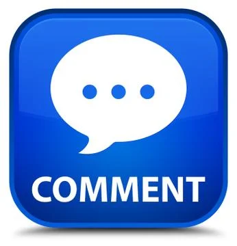 Comment (conversation icon) special blue square button イラスト素材