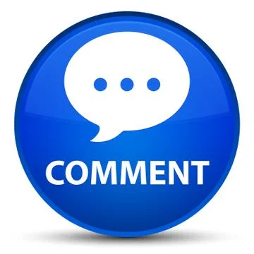 Comment (conversation icon) special blue round button Illustrazione stock