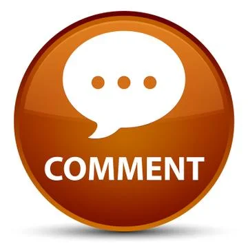 Comment (conversation icon) special brown round button Stock Illustration