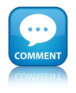 Comment (conversation icon) special cyan blue square button Stock Illustration