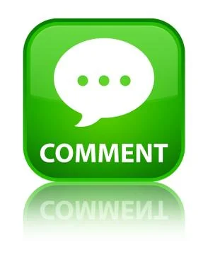 Comment (conversation icon) special green square button Stock Illustration