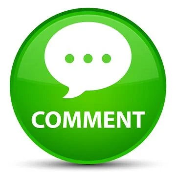 Comment (conversation icon) special green round button Stock Illustration