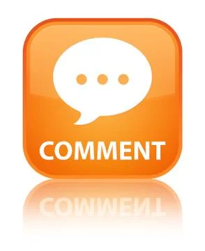 Comment (conversation icon) special orange square button Stock Illustration