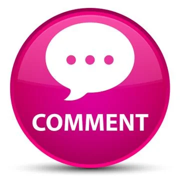 Comment (conversation icon) special pink round button Stock Illustration