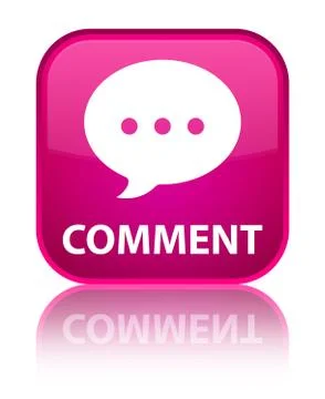 Comment (conversation icon) special pink square button Stock Illustration