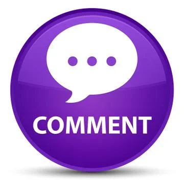 Comment (conversation icon) special purple round button Stock Illustration