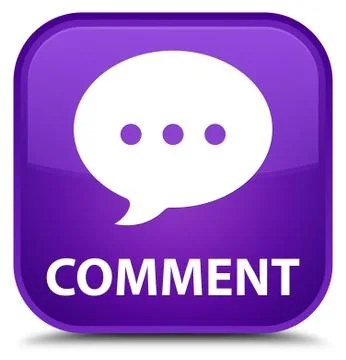 Comment (conversation icon) special purple square button Illustrazione stock