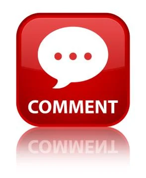 Comment (conversation icon) special red square button Stock Illustration
