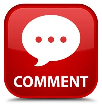 Comment (conversation icon) special red square button Stock Illustration