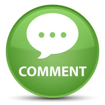 Comment (conversation icon) special soft green round button Stock Illustration