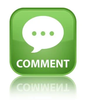 Comment (conversation icon) special soft green square button Stock Illustration