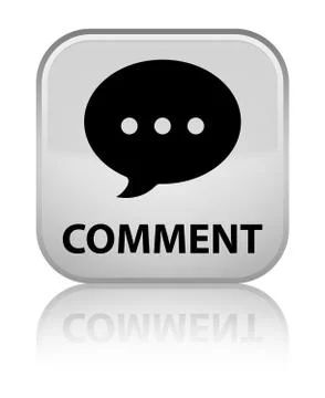 Comment (conversation icon) special white square button Stock Illustration