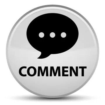 Comment (conversation icon) special white round button Stock Illustration