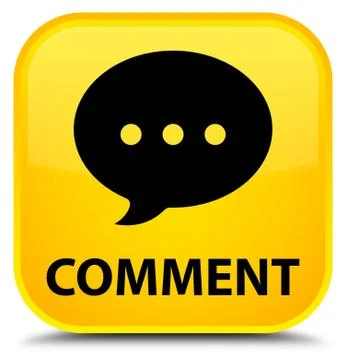 Comment (conversation icon) special yellow square button Illustrazione stock