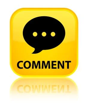 Comment (conversation icon) special yellow square button Stock Illustration