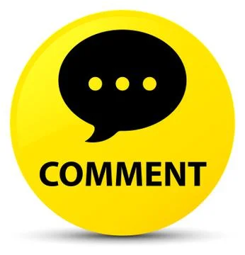 Comment (conversation icon) yellow round button Illustrazione stock