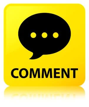 Comment (conversation icon) yellow square button イラスト素材