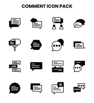 Comment DuoTone Bundle Icons Pack イラスト素材