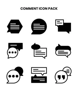 Comment DuoTone Vector Icons Pack Stock Illustration