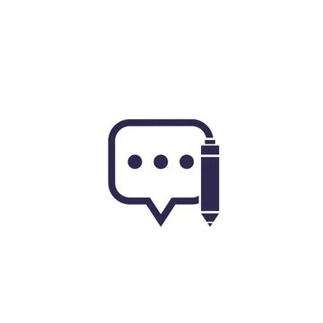 Comment edit icon Stock Illustration