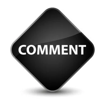 Comment elegant black diamond button Stock Illustration