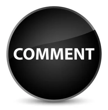 Comment elegant black round button Stock Illustration