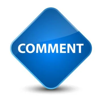 Comment elegant blue diamond button イラスト素材