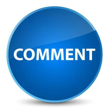 Comment elegant blue round button Stock Illustration