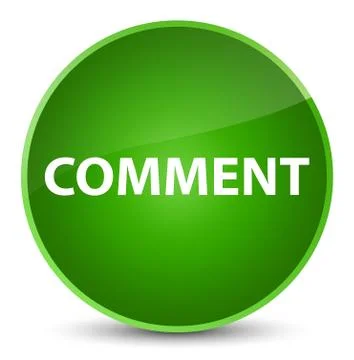 Comment elegant green round button Stock Illustration
