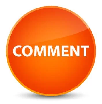 Comment elegant orange round button Stock Illustration