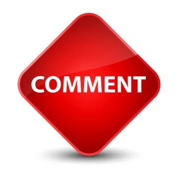 Comment elegant red diamond button Stock Illustration