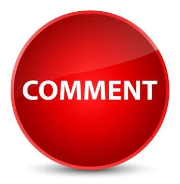 Comment elegant red round button Stock Illustration