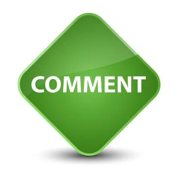 Comment elegant soft green diamond button Stock Illustration