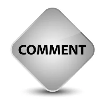 Comment elegant white diamond button Stock Illustration