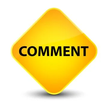 Comment elegant yellow diamond button イラスト素材