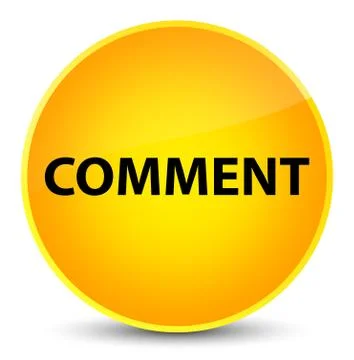 Comment elegant yellow round button Illustrazione stock