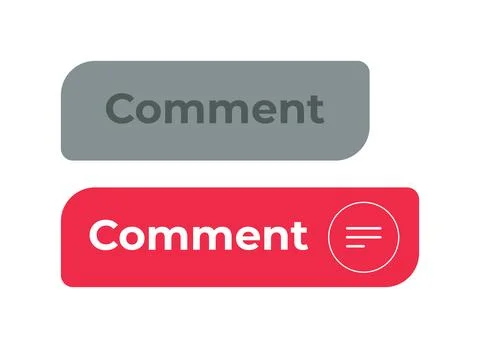 Comment enabled and disabled flat social media web button set Stock Illustration